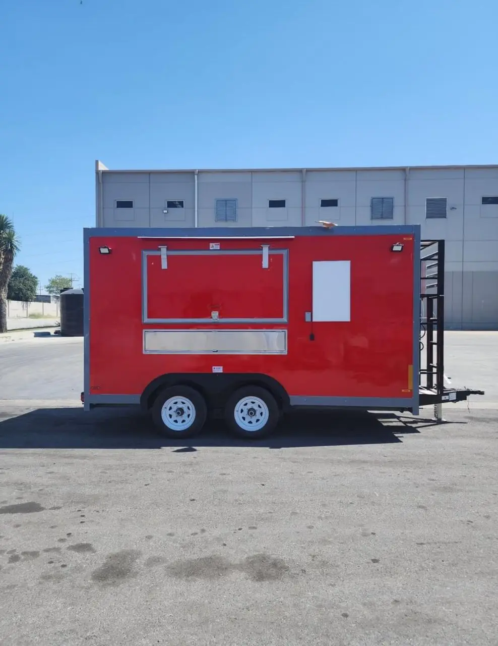 Food Truck Trailer Street Mobile Food Cart Outdoor Kitchen Fast Food Truck With Cooking