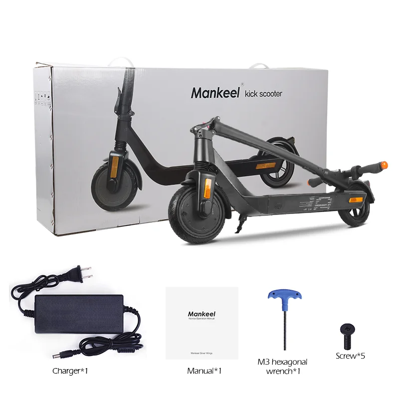Mankeel MK090 Steed Two-Wheel Electric Scooter 1000W Motor Power 8.5 Inch Tire Front Brake 3-Speed Adjustable 60km Range 120kg