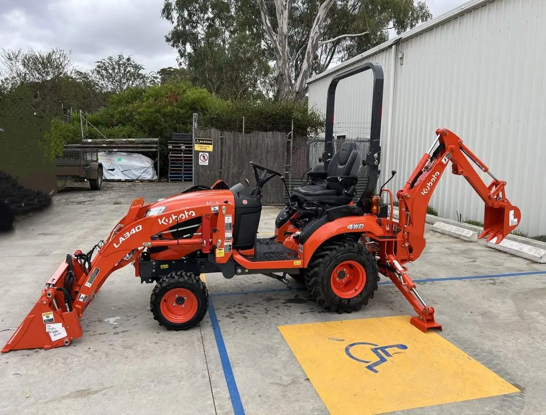 FREE SHIPPING USED KUBOTA BX23S TRACTOR 21.6HP FRONT END LOADER 4 IN 1 BUCKET ROOF CANOPY  EPA CE APPROVED AUXILIARY HYDRAULIC