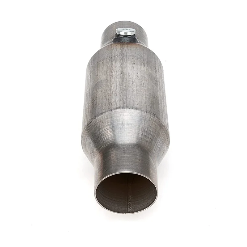 High Flow Front Catalytic Converter 2.5 Inch Inlet/outlet Universal Directfit With O2 Port