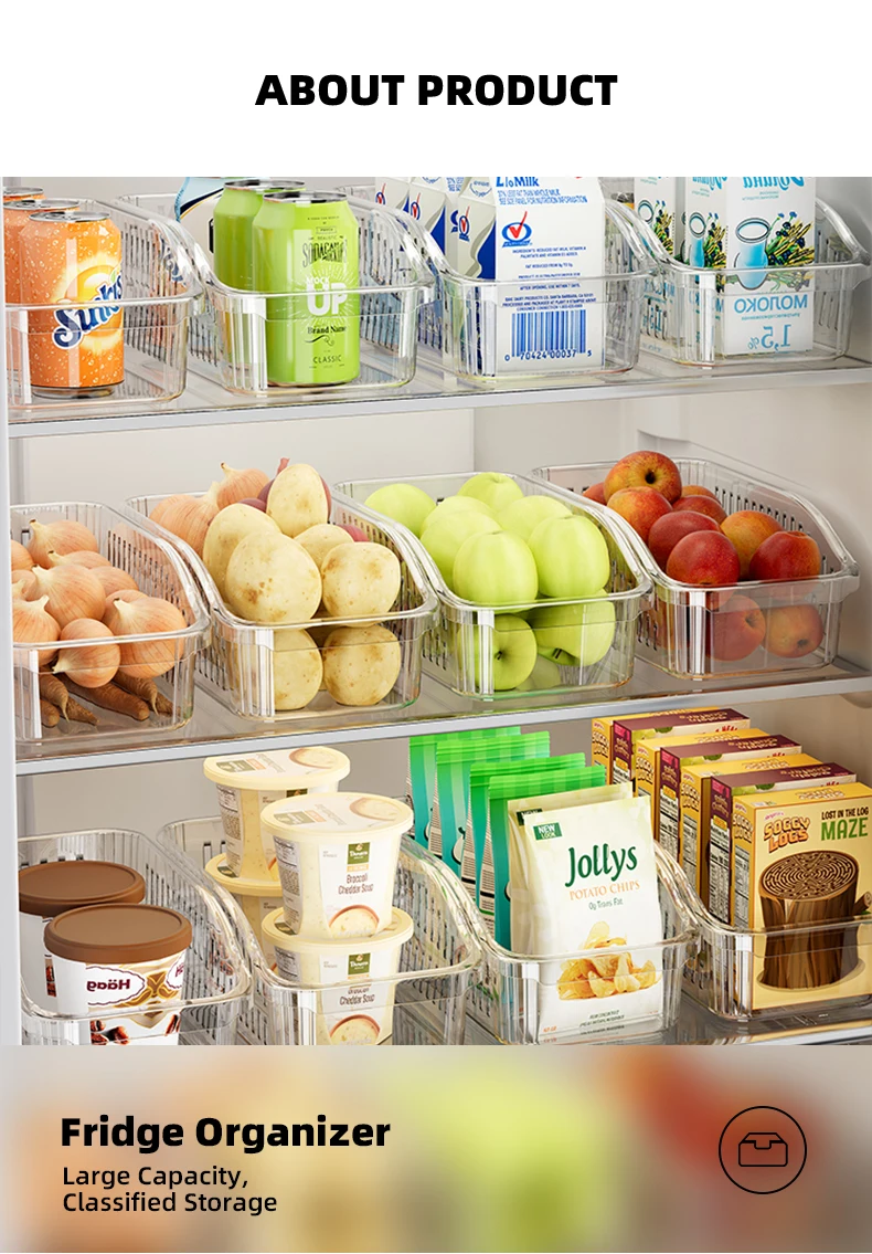 product wanuo clear refrigerator organizer bins fridge storage baskets clear fridge food organizer bins-2
