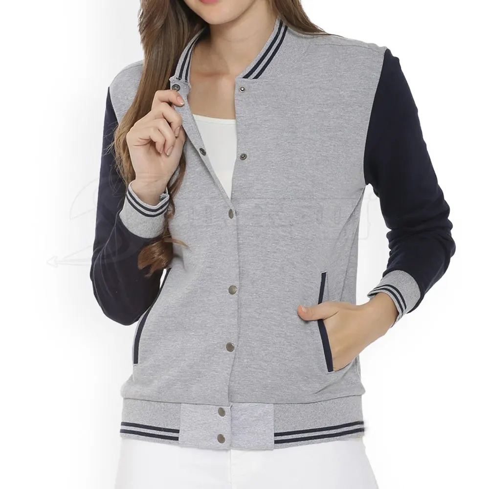 Oversized Women Letterman Jacket Durable Material Letterman Jacket