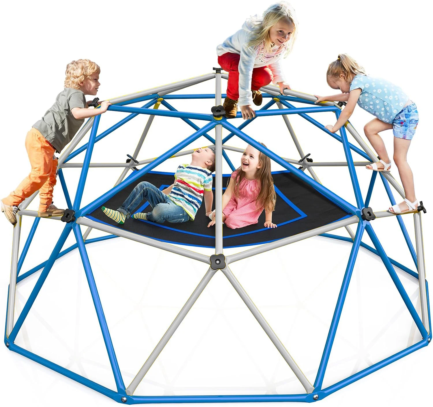 Hamac Dôme Escalade – Pentagones – Capacité 136 Kg – Anneaux Et Sangles – Pour Supports De 3m – Détente En Extérieur