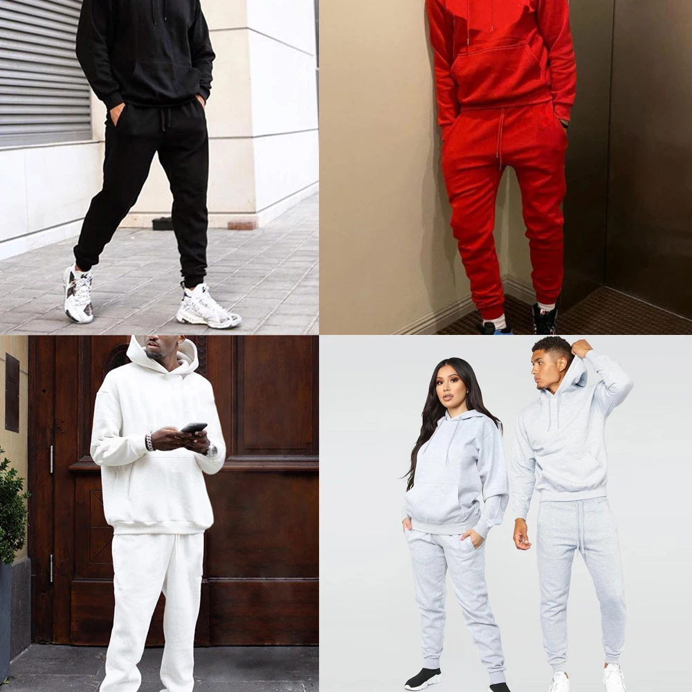Wholesale Custom Sweatsuits Unisex Sets Joggers Pants Two Piece Pants