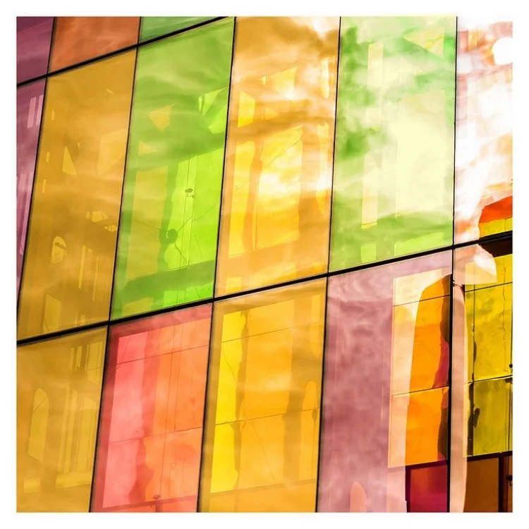 Sunphtec Professional Color Window Glass Gradient Transparent Decorative Film for Buildings Office Glass