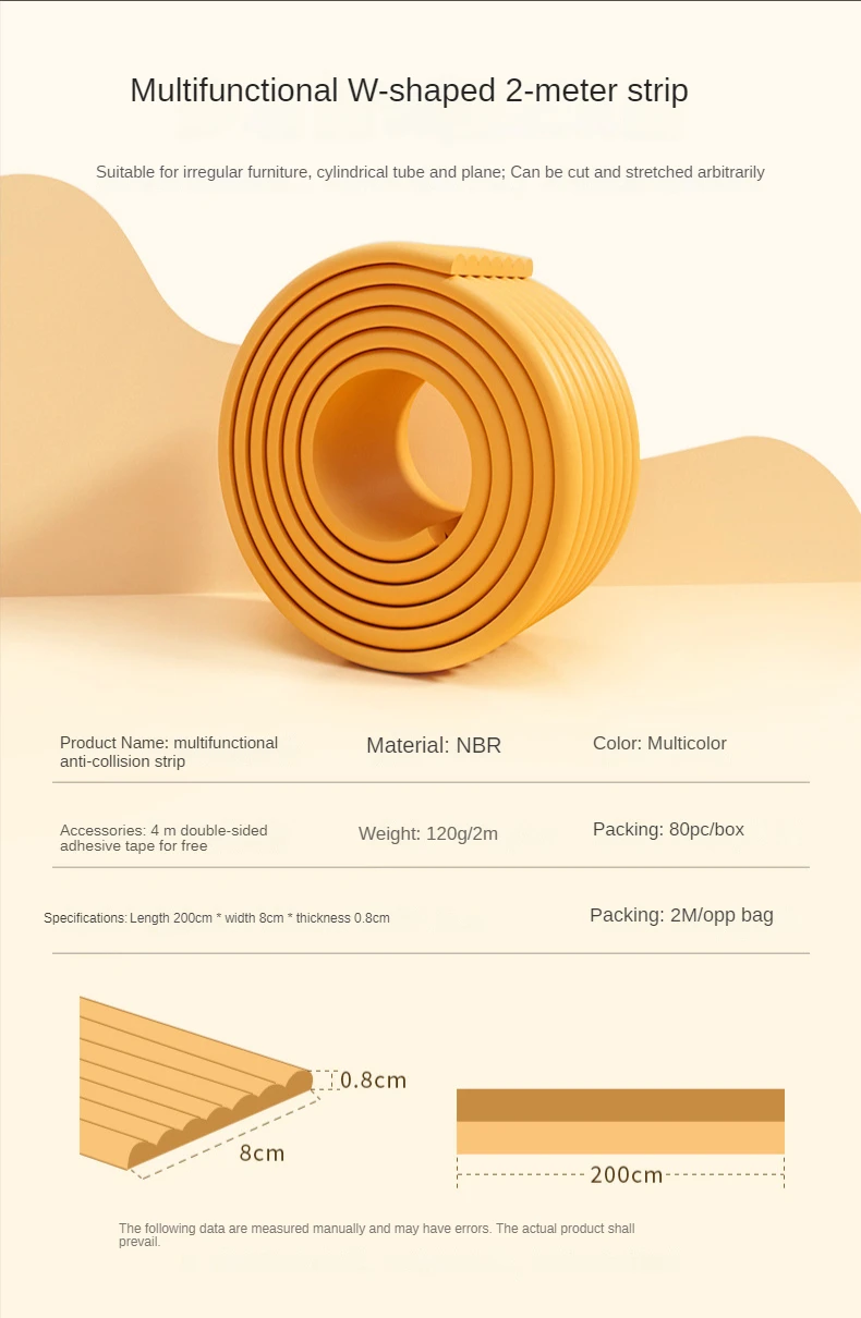 U Shape Baby Proofing Foam Wall Corner Anticollision Strips Protector