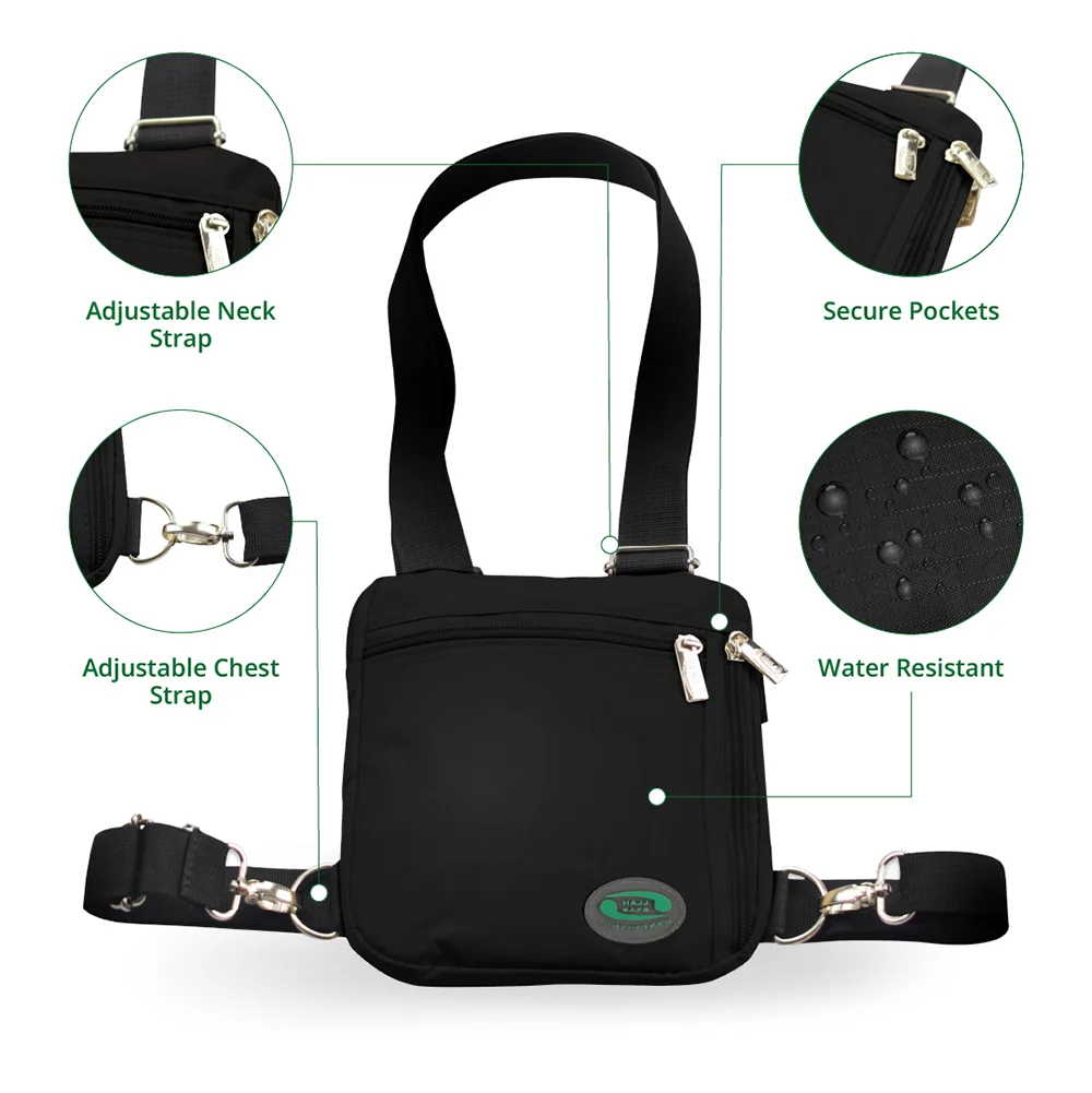 Worldwide Selling Premium Quality Hajj Safe Water Resistant Light Weight Neck Bag and Side Bag for Hajj and Umrah
