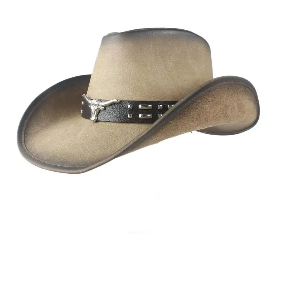 Men's Paper Straw Texas Cowboy Hat Usa American Painting Straw Hat ...