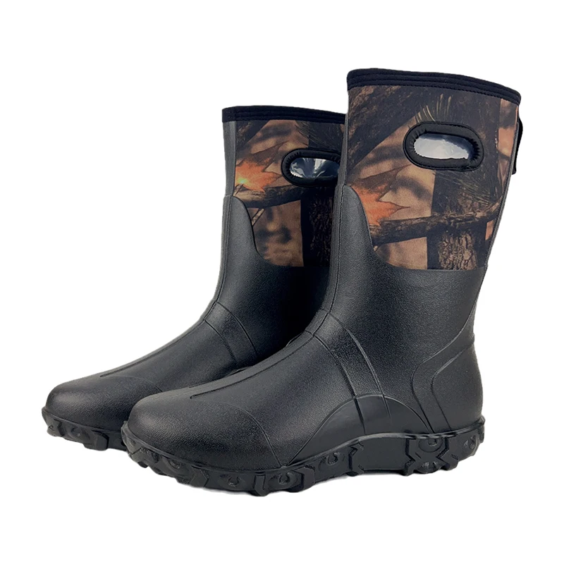Rubber Hunting Waterproof Insulated Warm Boots with 7mm Neoprene