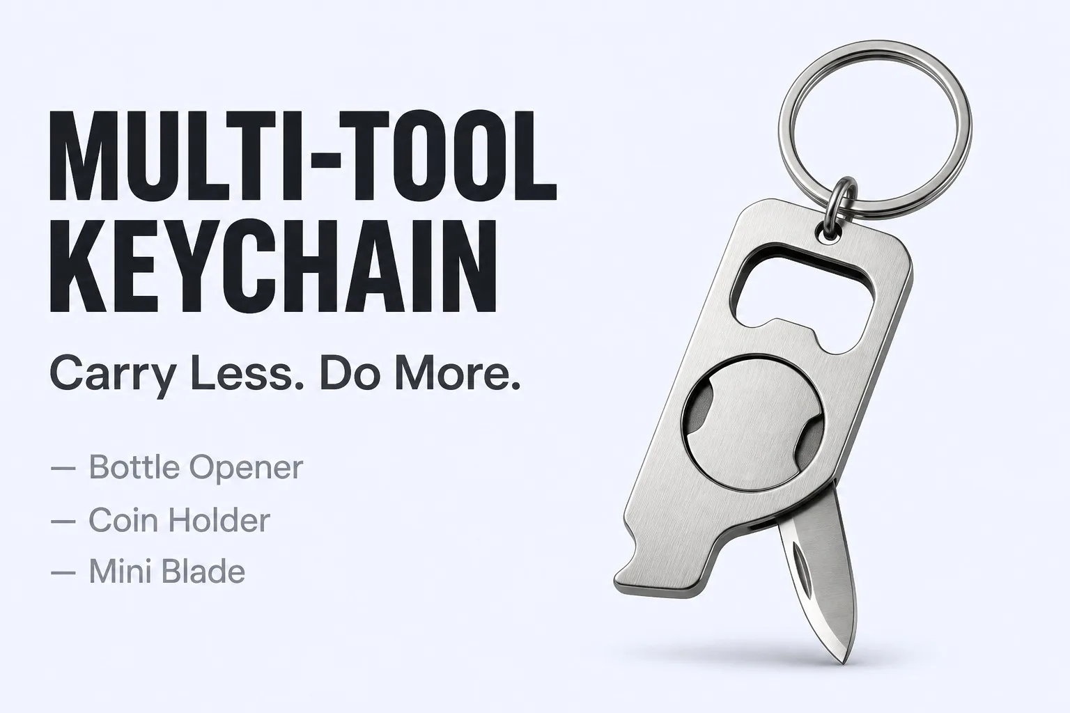 Multi-Tool Keychain — Carry Less. Do More. Hero Banner