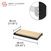Bracket (Black) + Wood Shelf (Light Brown)