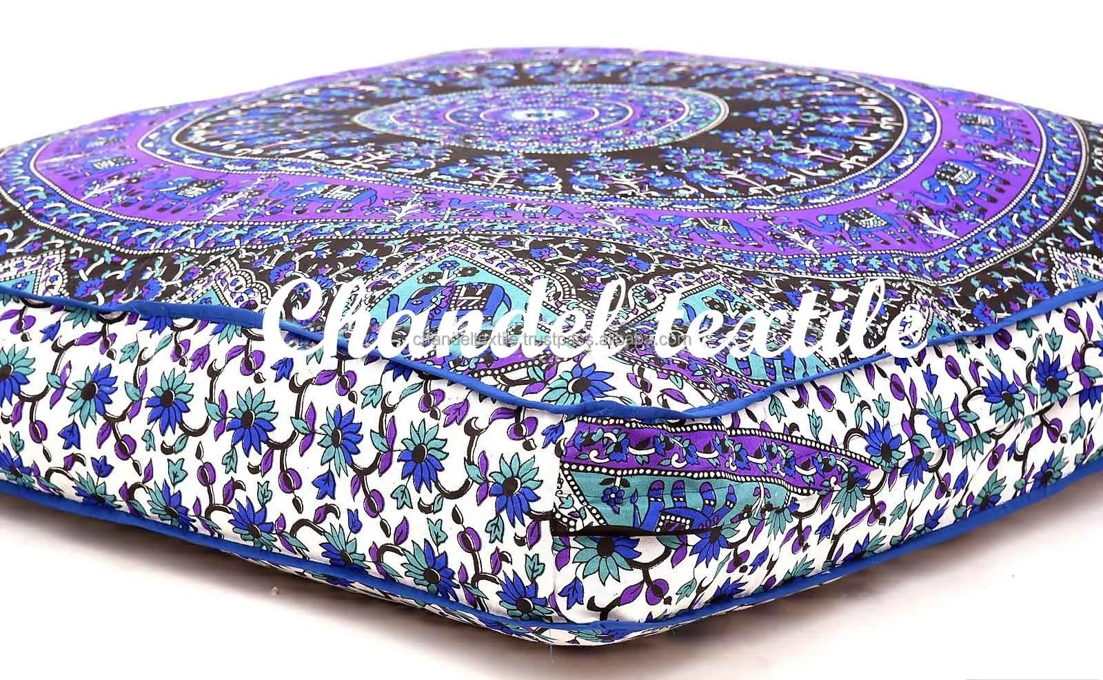 Indian Square Mandala Floor Pillow Case Boho Throw Cushion Ottoman Pouf Dog Bed 
