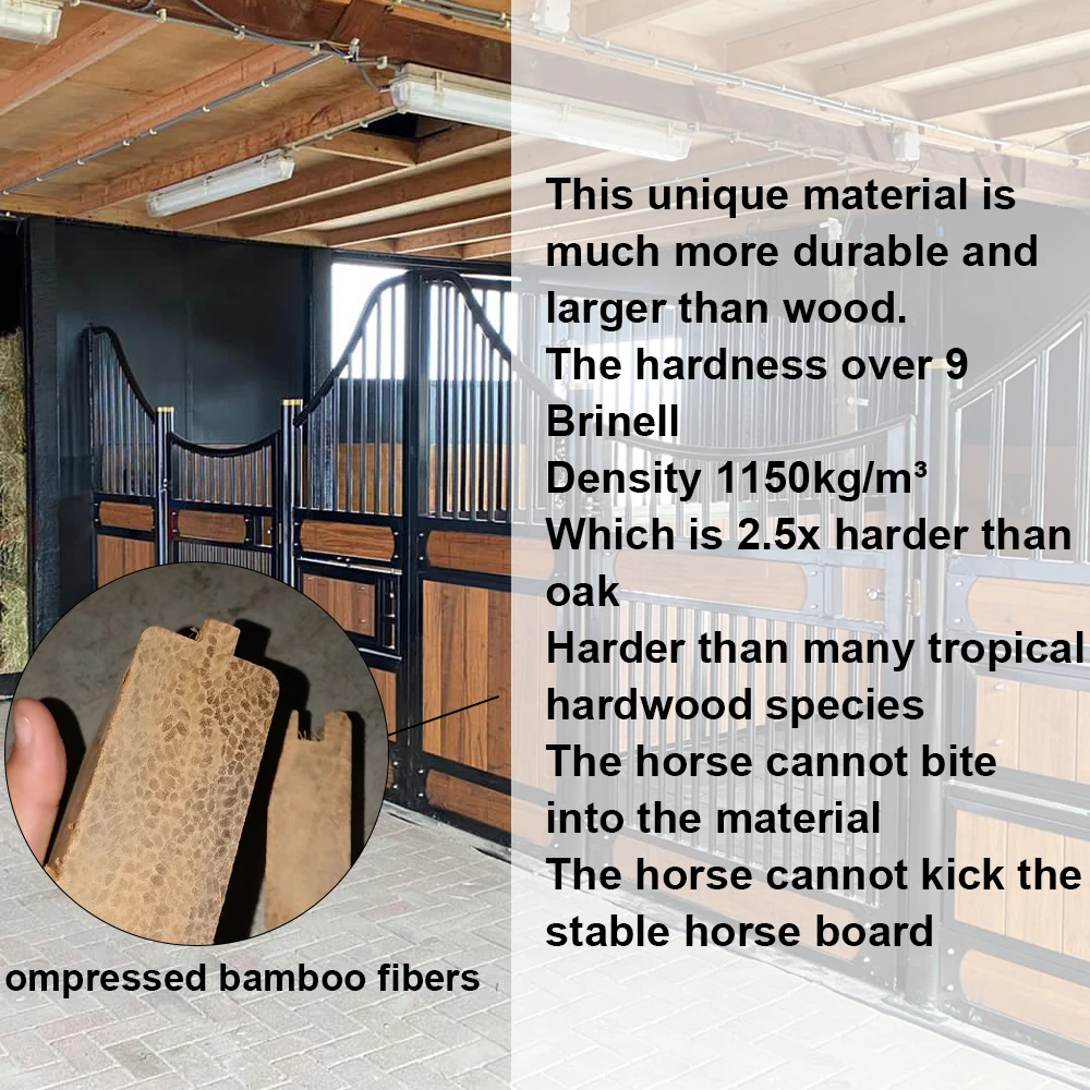 JH Outdoor ausgefallene vorgefertigte Bambus Holz Pferde box Stall platten  Ausrstung Luxus fr Pferde