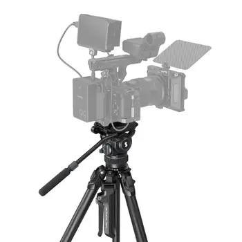 Small Rig 4259 Tribex Hydraulic Carbon Fiber Tripod Kit, Fast Extend Camera Video Tripod with 4-Step Counterbalance Fluid Head detail image