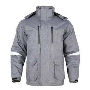 OEM Warm Windproof and Water Repellent Insulated Parka Jacket Workwear Coat With Waterproof Zipped