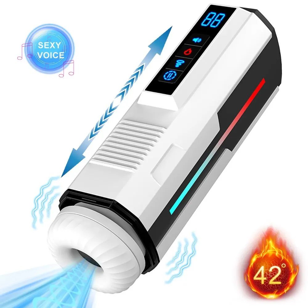 Sexy Moaning Masturbation Cup Stimulation Piston Thrusting Vibrating Heating Automatic Male Masturbator for Men Adult Sex Toys Sexy Moaning Masturbation Cup Stimulation Piston Thrusting Vibrating Heating Automatic Male Masturbator for Men Adult Sex Toys
