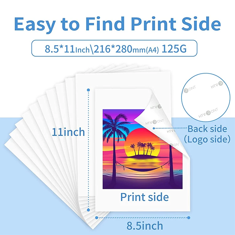 HTVRONT Sublimation Sticker Paper - 20 Pcs 8.5 x 11 Glossy