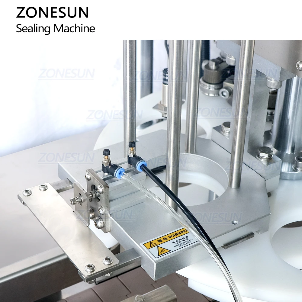 ZONESUN Full Automatic Round Fruit Juice Aluminum Tin Cans Food Canning Sealing Machine Tinplate Cover Capping Seamer Machine