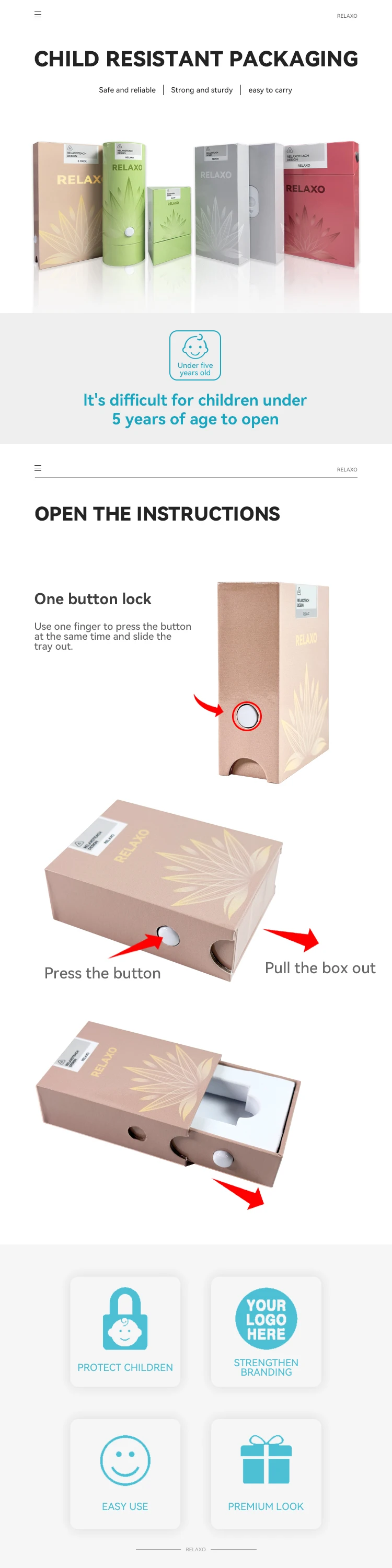 Custom Eco Friendly Childresistant Cart Paper Box Examples Of Child