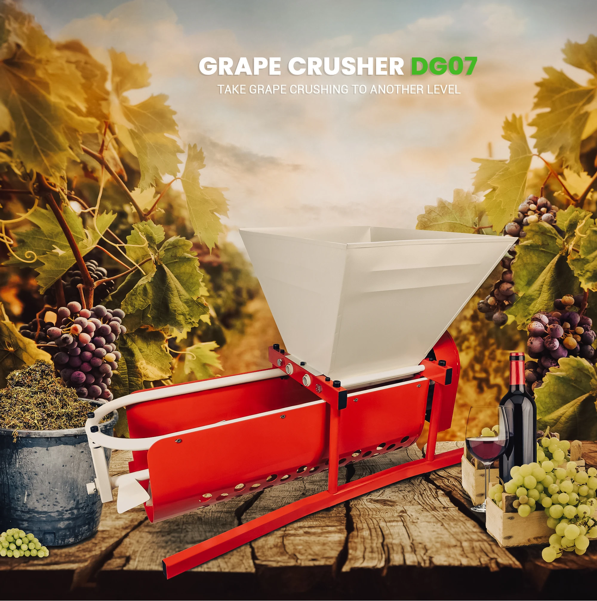 Manual Grape Crusher Destemmer Dg07 For Sale Buy Grape Crusher