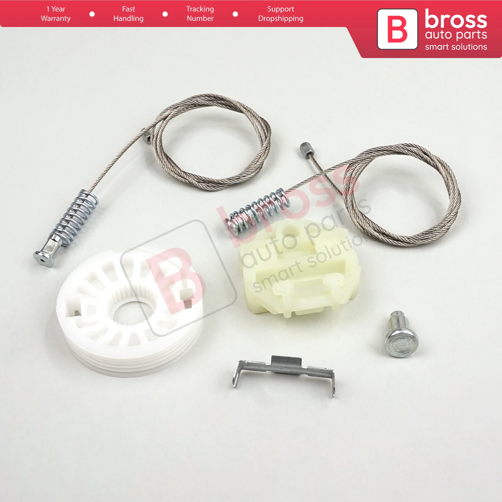BWR1002 Window Regulator Repair Kit Rear Left for Vauxhall Astra H A04 2004-2014 4/5 Door 13100423 Bross Auto Parts Made Turkey