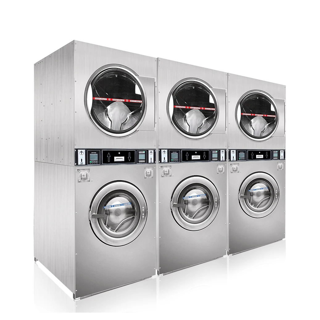 Premium Grade 10kg Laundry Double Stacked Washer And Dryer For Sale