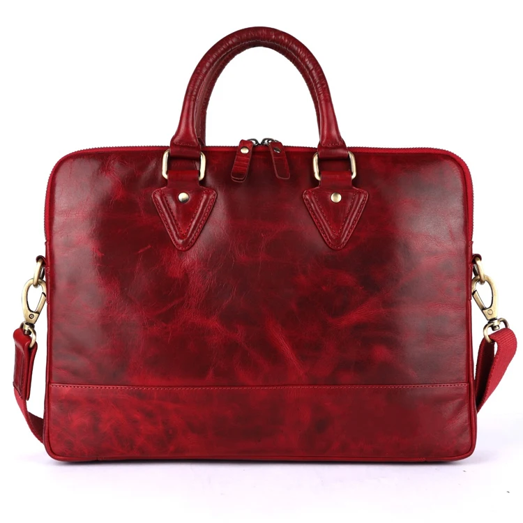 High Quality Genuine Leather Laptop Bag For Meeting Office Business Use