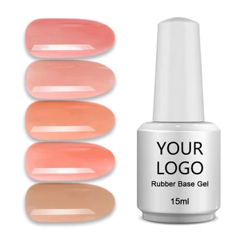 Low Moq Customization Rubber Gel Polish Base Soak Off Base Rubber Color