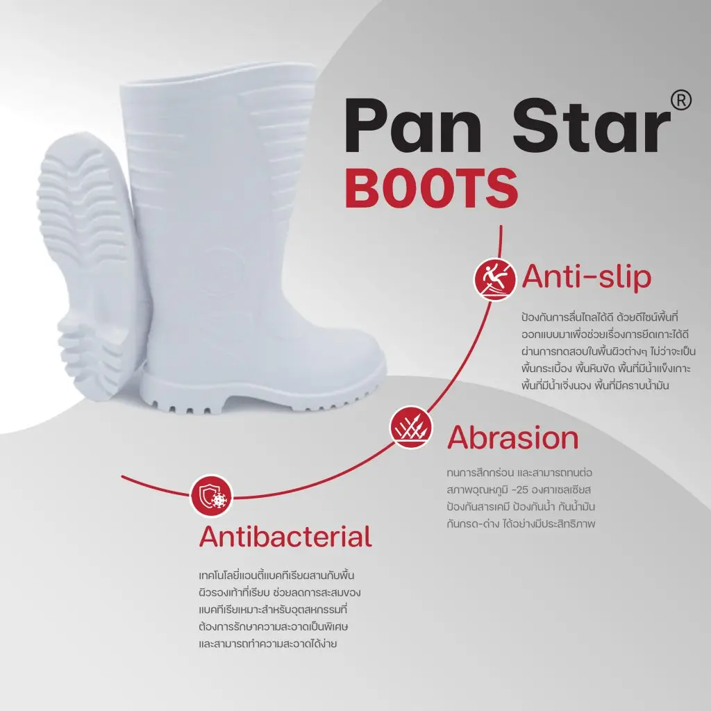 High Quality Antibacterial Rubber Boots From Thailand Provide Static