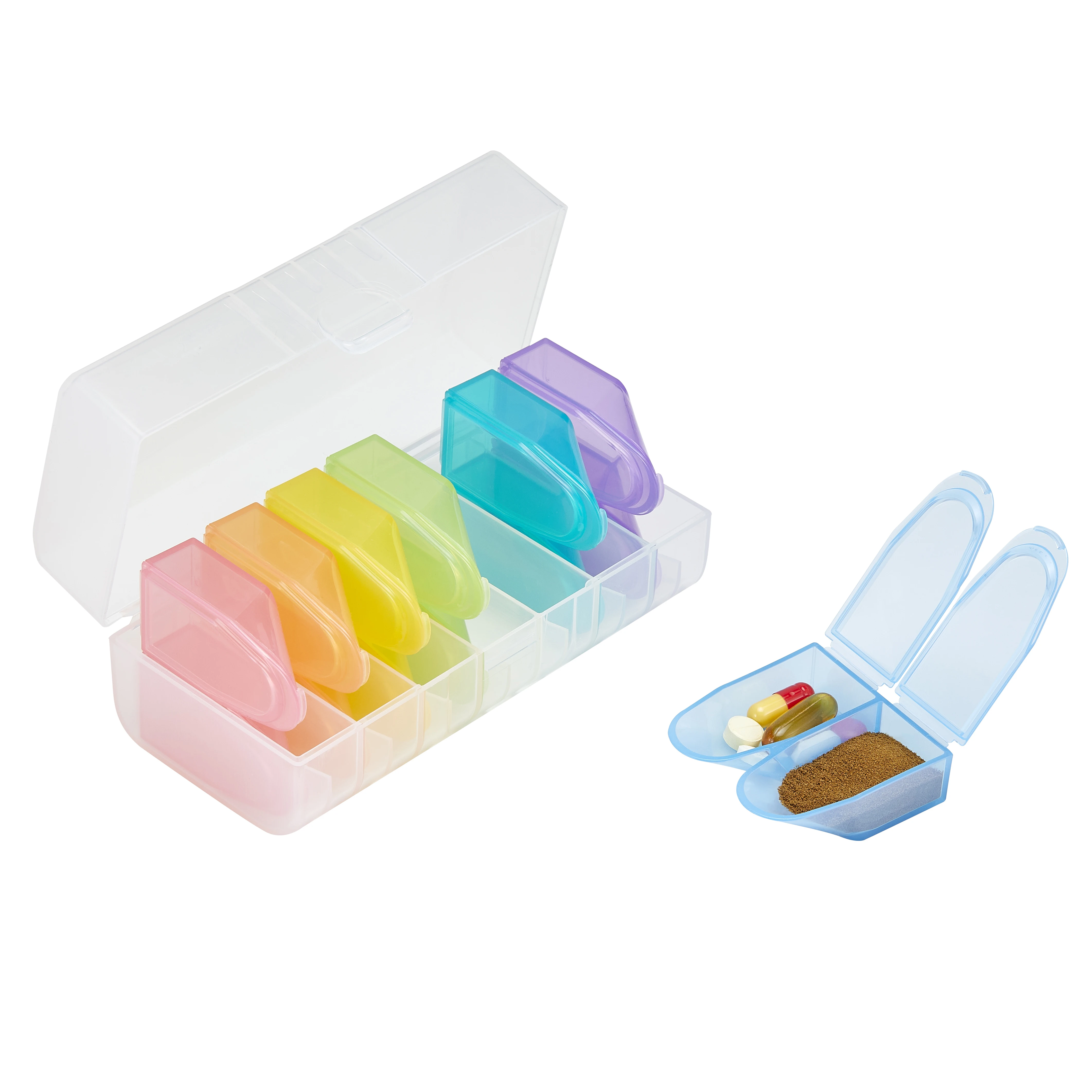 Декоративная мини-Радужная таблеточная коробка для путешествий