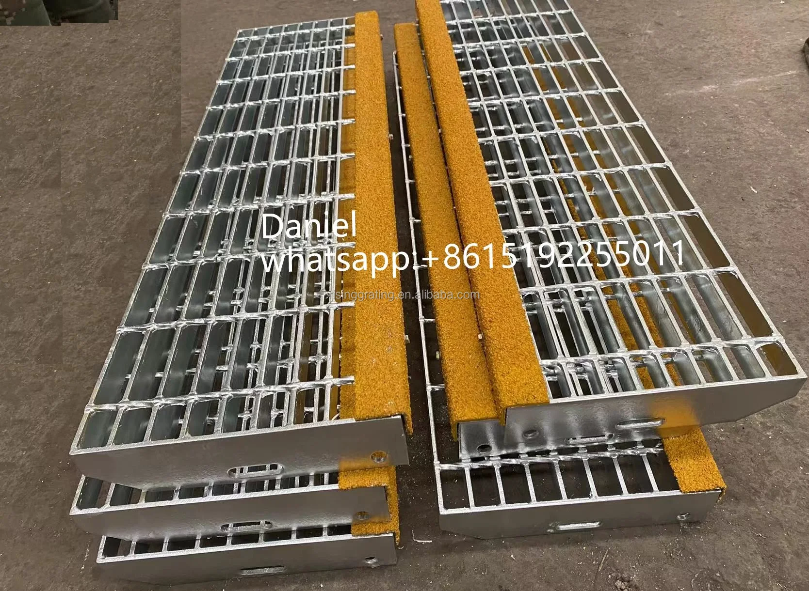 Anti-slip Steel Grating Stair Treads Strip Tape Abrasive Nosing - Buy ...