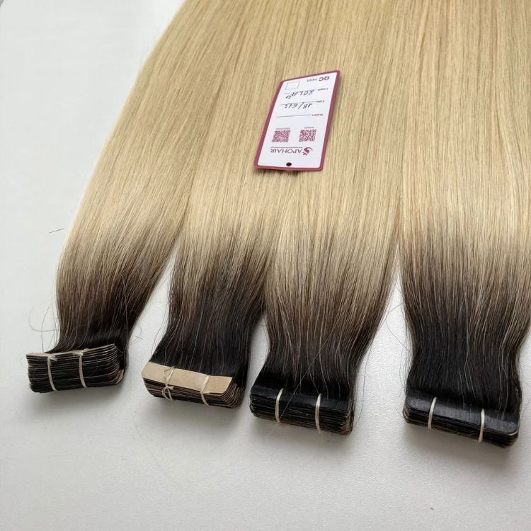 Tape in  double drawn ombre color 18 inch 18 main image 4