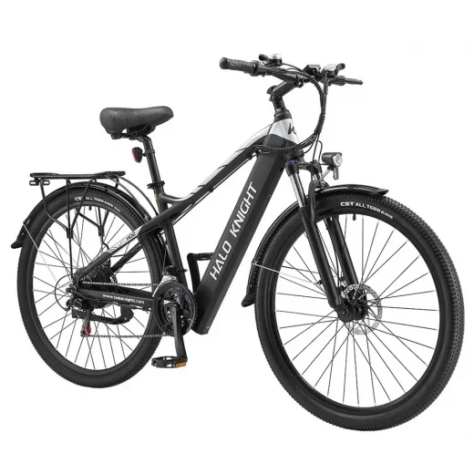 Halo Knight H02 Electric Bike, 750W Brushless Motor, 48V 16Ah Battery, 29*2.1-inch Tires - Black