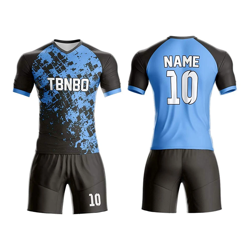 Team Wear 100 Polyester Soccer Uniform With Custom Logo And Team Name