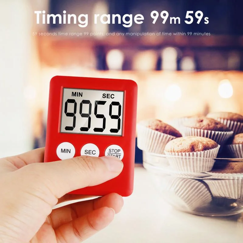 Digital Kitchen Timer with an Alarm Remind Function Magnetic Count up and Countdown for Cooking, Fitness, Studying