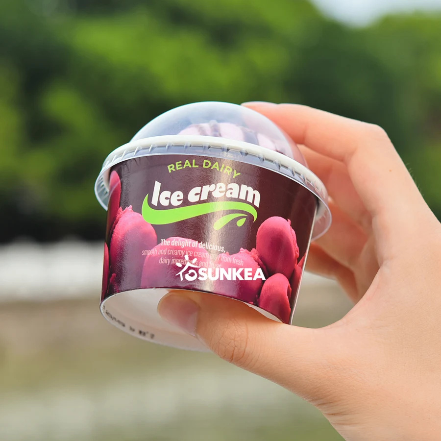 3oz 5oz 8oz12oz Customized Paper Sundae Dessert Ice Cream Cup with ...