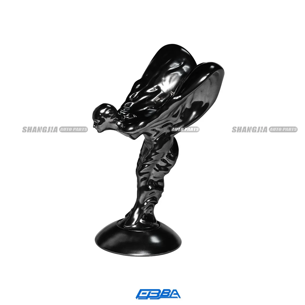 Black Standing Logo For Rolls Royce Cullinan Dawn Ghost Phantom Wraith 51137307270 Silica Composite Flying Goddess Stand Design