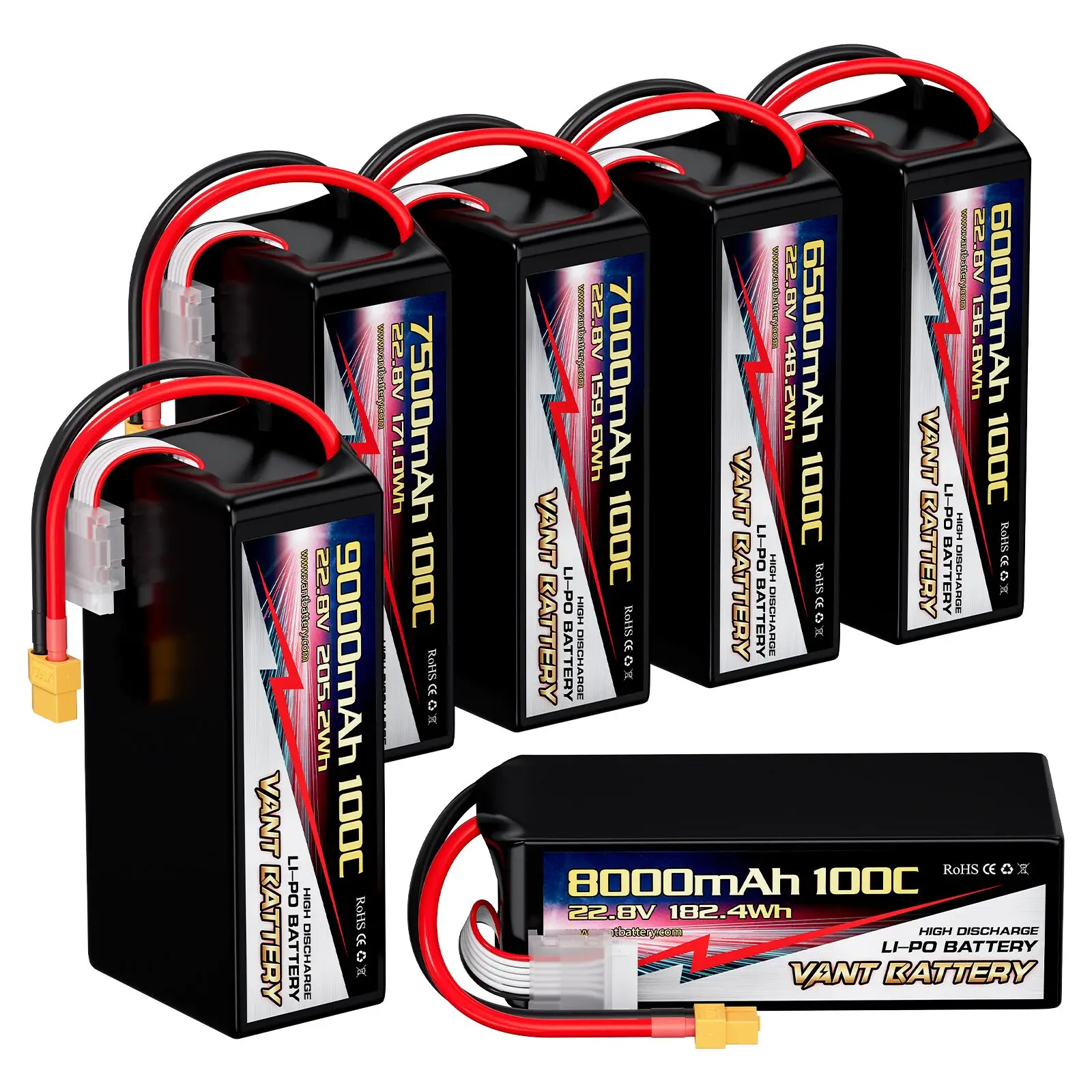 Fpv Drone Battery 22.8v 6000/6500/7000/7500/8000/9000mah 6s Lipos 100c
