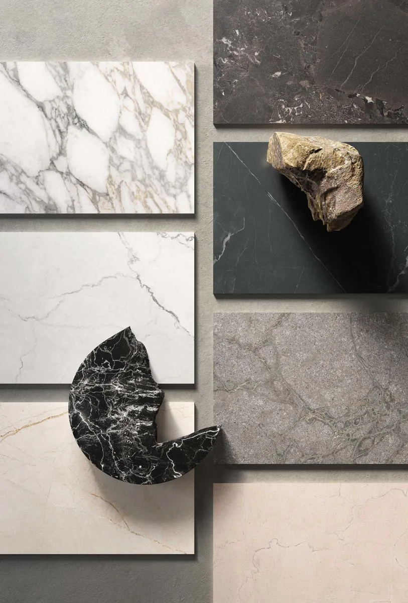 Large Slabs Tiles in Gres Marble Effect  Full Body Polished Finished Surface 100% Made in Italy for Retail Bathroom Tiles White