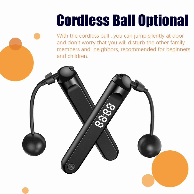 Jump Rope Adult Audasi Cordless Skipping Ropes 2 In 1 Weighted Ropeless Skipping Rope With Counter Smart Digital Gravity Ball Jump Rope With LCD Display Portable Skipping Rope Kids