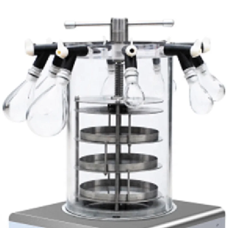 6 кг нагревательный сальник многоколлекторная лабораторная Вакуумная сушилка для замораживания