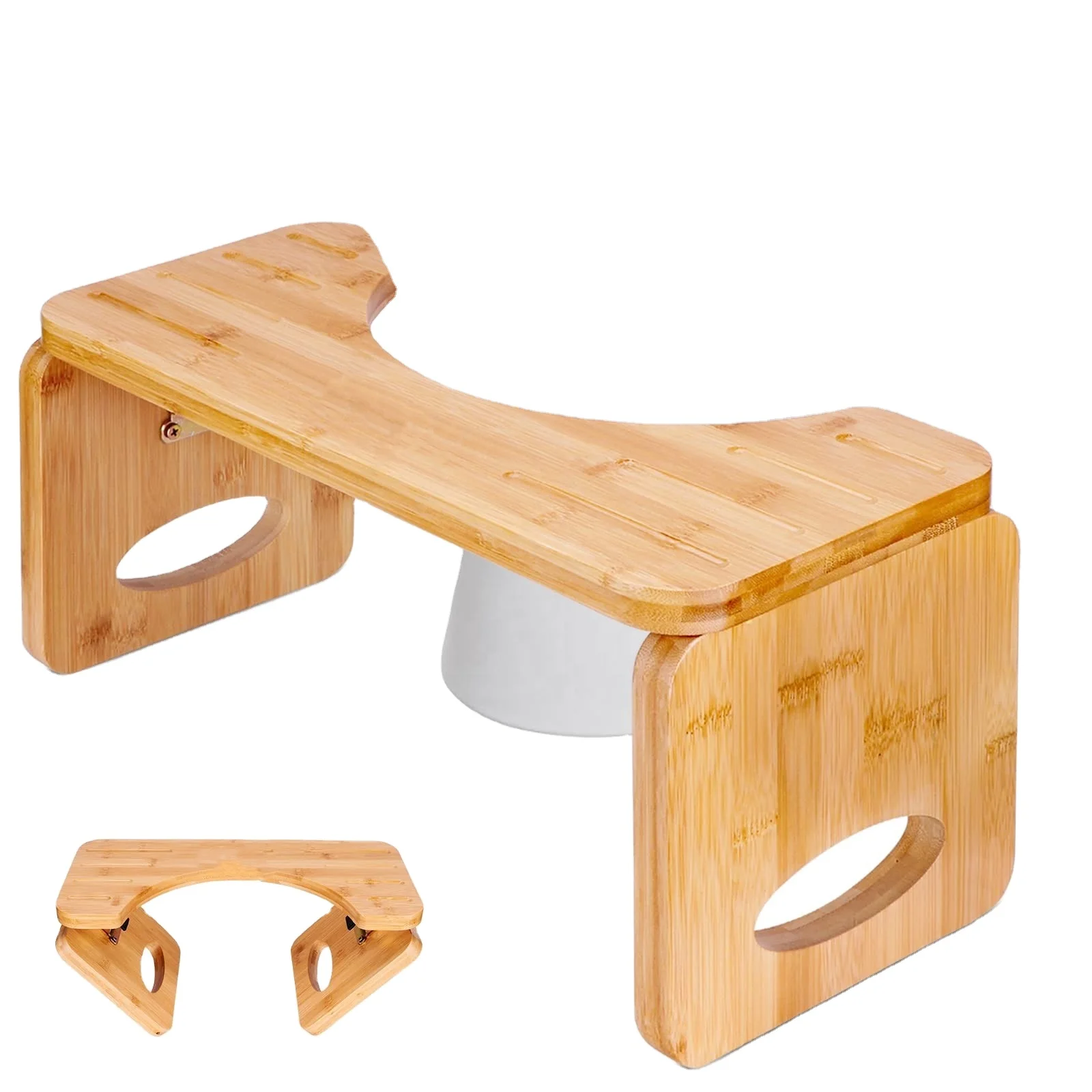 Modern Bamboo Toilet Stool for Adults Custom Poop Squatty Potty
