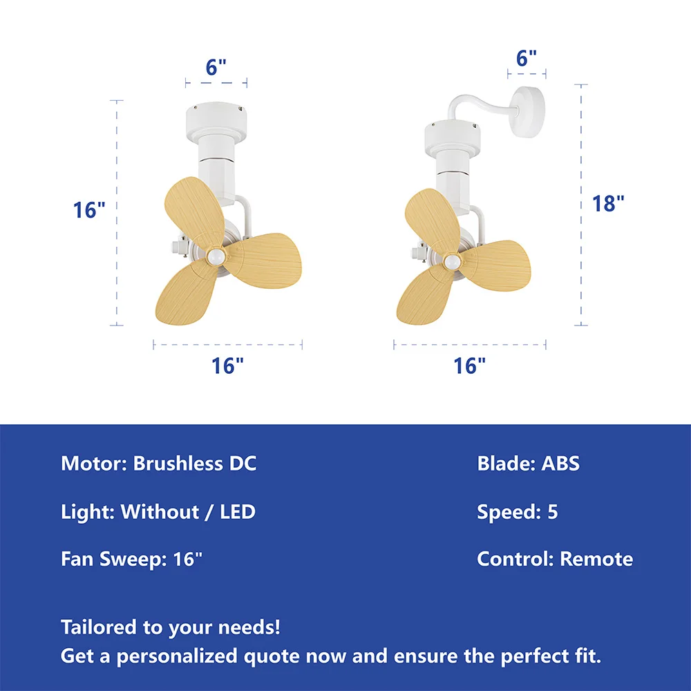 Ceiling Fan, 16", LED, 5-Speeds - detail 8