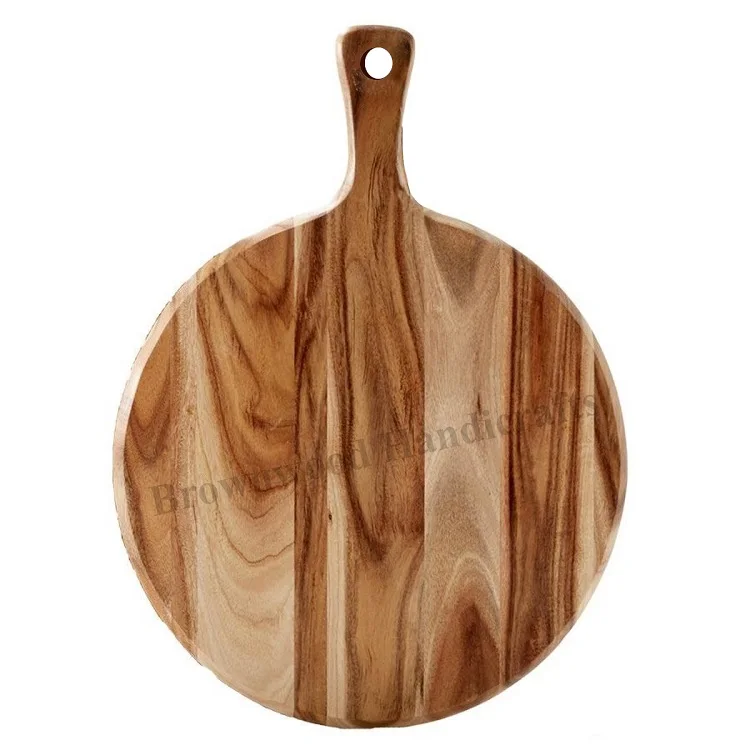 Handcrafted Solid Mango Wooden Round Cutting Board for Chopping and Charcuterie Direct from Indian Manufacturer and Exporter
