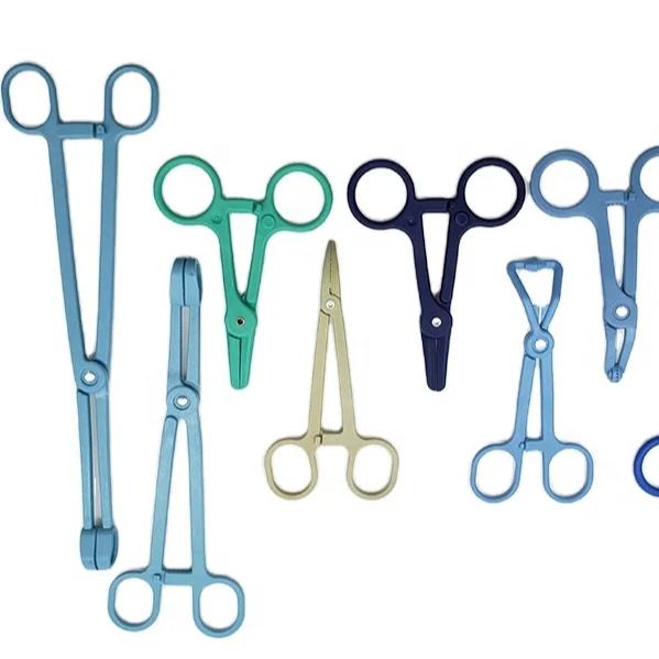 Wholesale Disposable Sterile Hemostatic Forceps Surgical Tweezers Medical Clamp Plastic Forceps