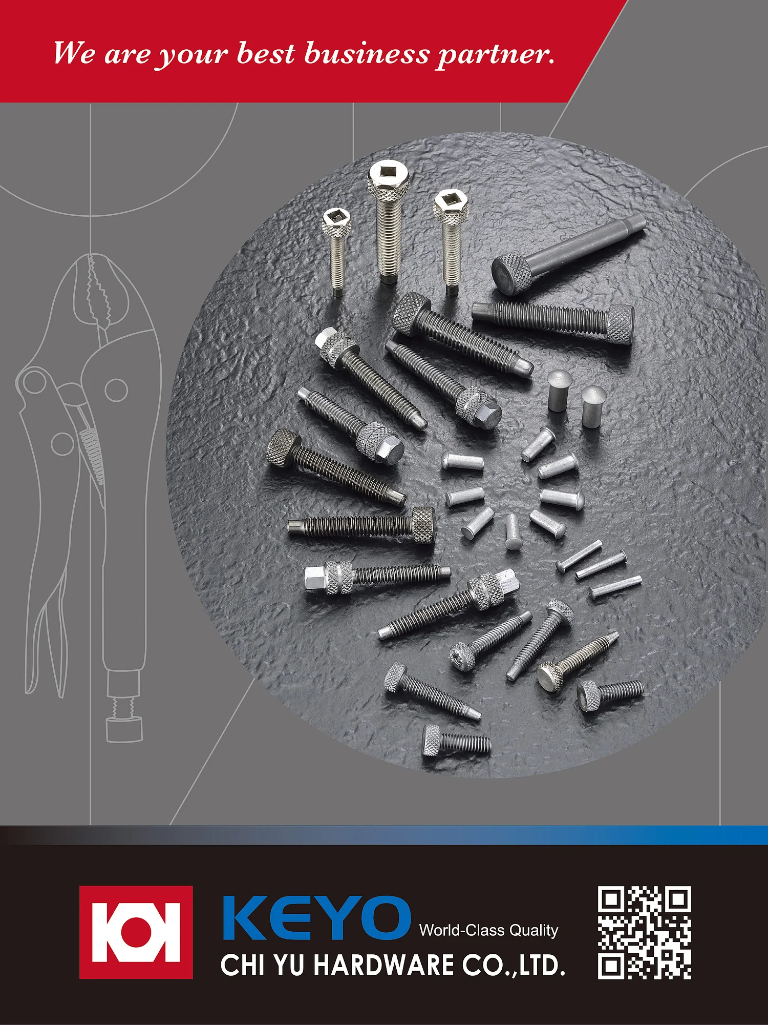 High Quality Adjustment Knuled Screw & Bolt & Rivet For Locking Pliers