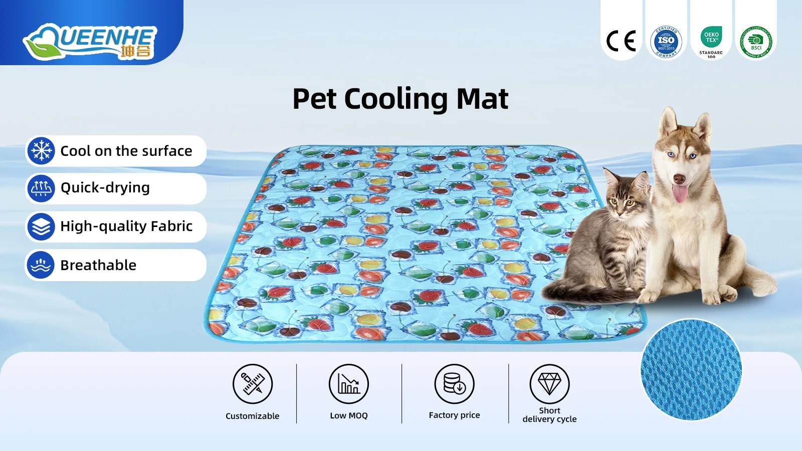 Self Cooling Gel Pet Mat for Dogs Cats No Need Electricity or Refriger - product detail 1