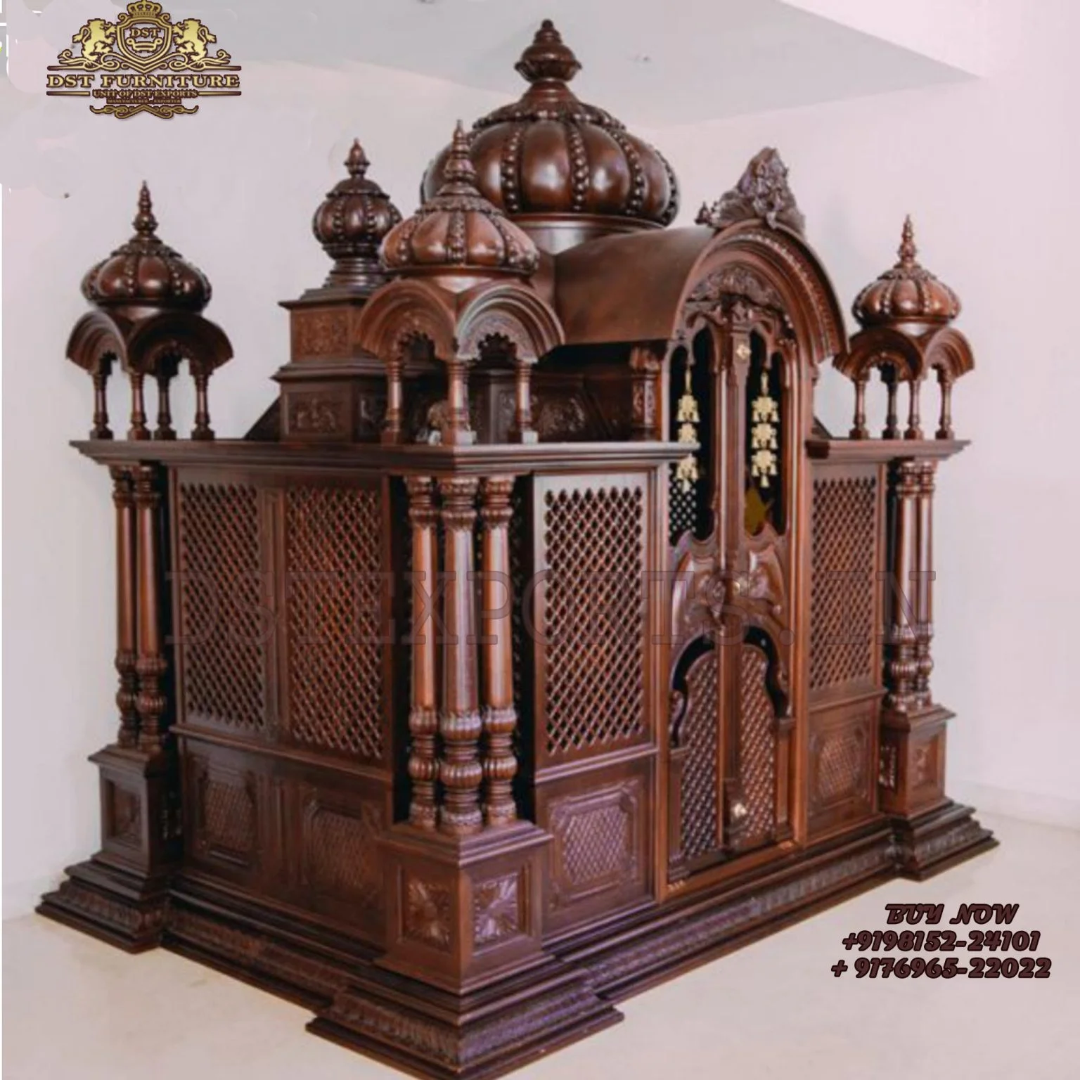 Modern Style Teak Wood Temple For Home Pooja Room Modern Temple In ...