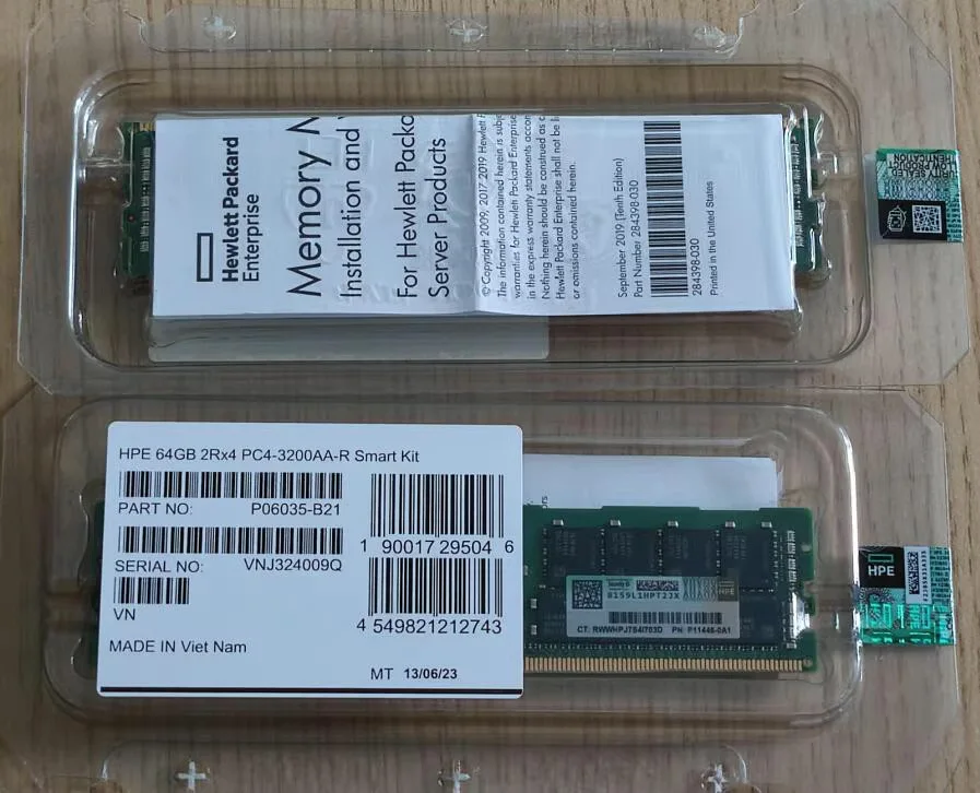 HPE Smart Memory Kit P06035-B21 – 64 GB DDR4-3200 Dual-Rank Registered Module for ProLiant Servers