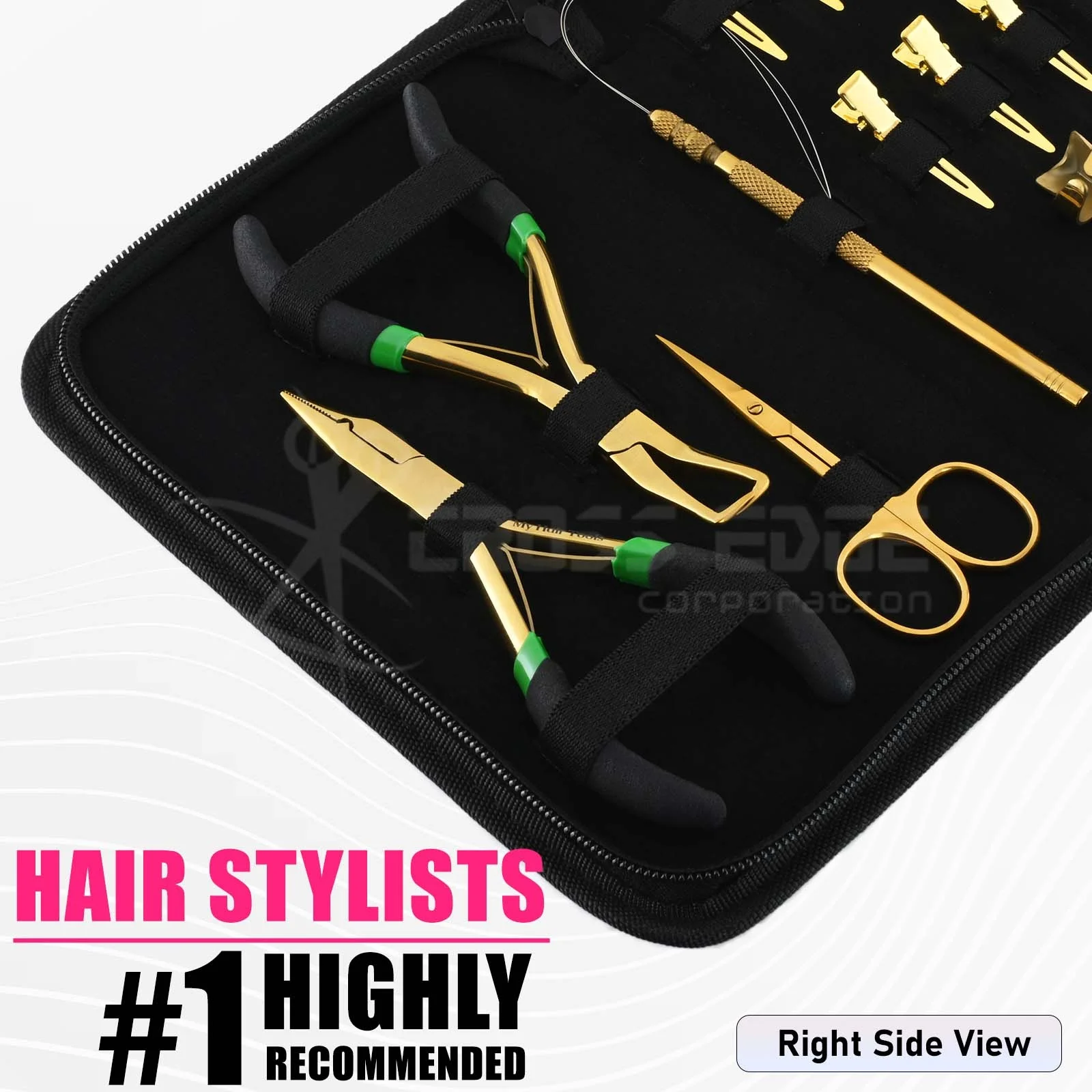 Allinone Hair Extension Tools Set Pliers,Scissors,Loop Tool,Clips